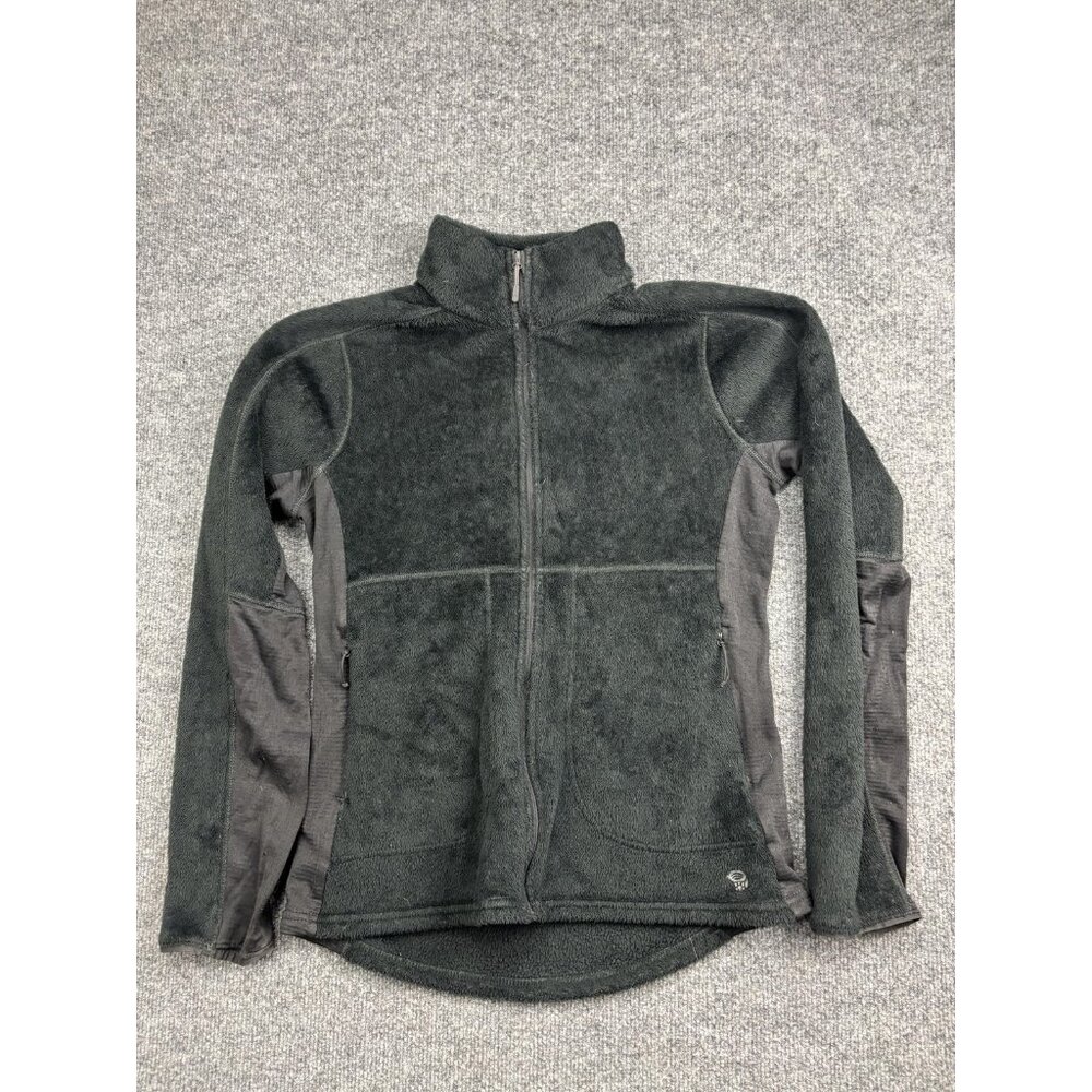 Mountain Hardwear‎ Fleece Jacket Womens Medium Gray Polartec Full Zip Hiking